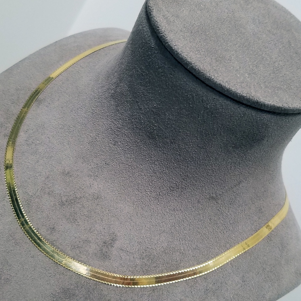 ππ«HOST PICK 14K Solid GOLD Herringbone Necklace - Picture 2 of 8